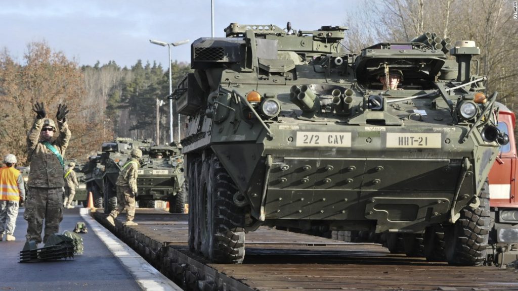 US army tanks deployed to Europe as a war with Russia looms