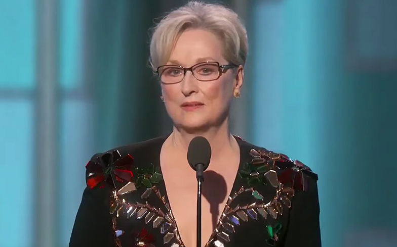 Actress Meryl Streep gave a sanctimonious, emotionally charged speech at the 2017 Golden Globes on Sunday night, slamming ordinary Americans for voting for Donald Trump.
