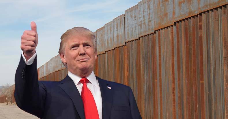 President Trump announces that the construction of the US-Mexico border wall has been approved