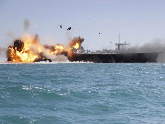 US Navy fires at Iranian guard at Strait Of Hormuz