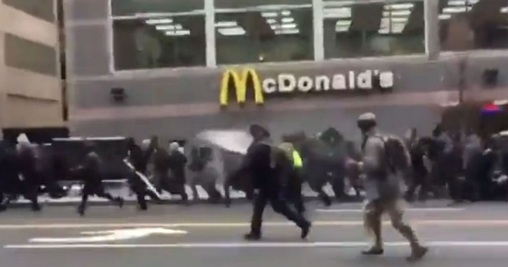 Protests Turn Violent As Donald Trump Becomes President