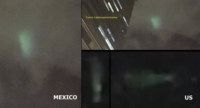 Fleet of UFOs filmed crossing Mexico into USA