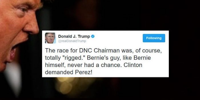 President Trump calls DNC chair race 'rigged'