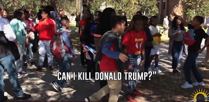 Young U.S. school kids taught to 'kill Trump'