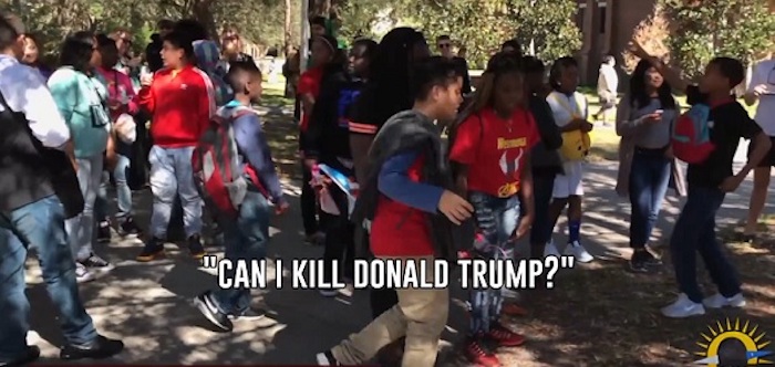 Young U.S. school kids taught to 'kill Trump'
