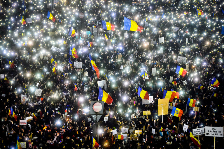 Romanian protests rocked the capital Bucharest for weeks.