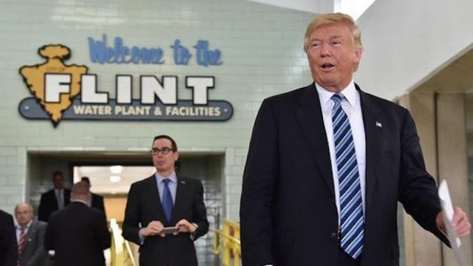 President Trump's EPA has granted $100 million to Flint, Michigan to fund "urgent drinking water infrastructure upgrades".