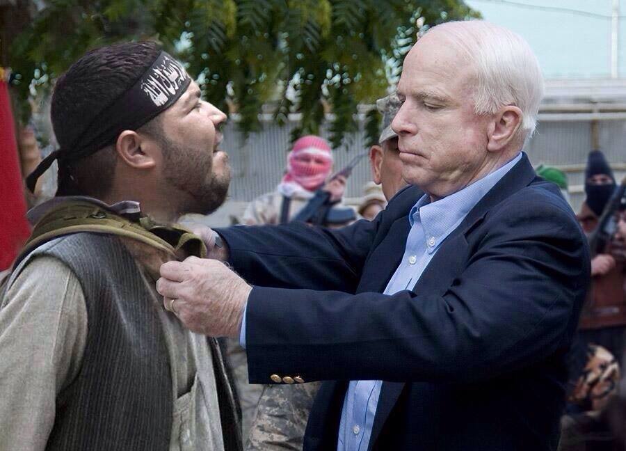 Senator John McCain meeting with anti-Assad terrorists in Syria