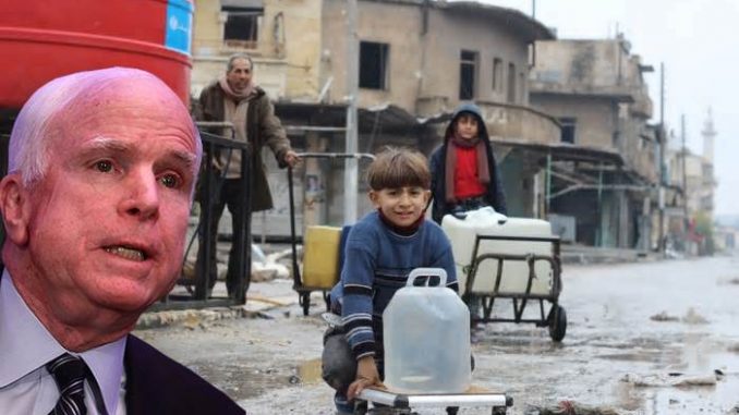 John McCain may have ordered a complete water shutdown in Northern Syria