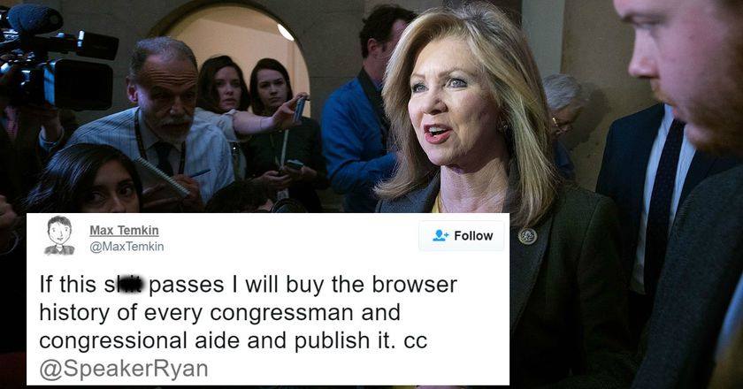 Members of Congress who voted to allow ISPs to sell our personal browsing histories to companies are going to have their own browsing histories purchased and published.