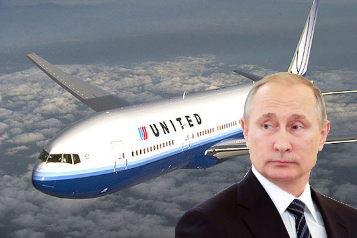 Vladimir Putin bans United Airlines from Russian airspace