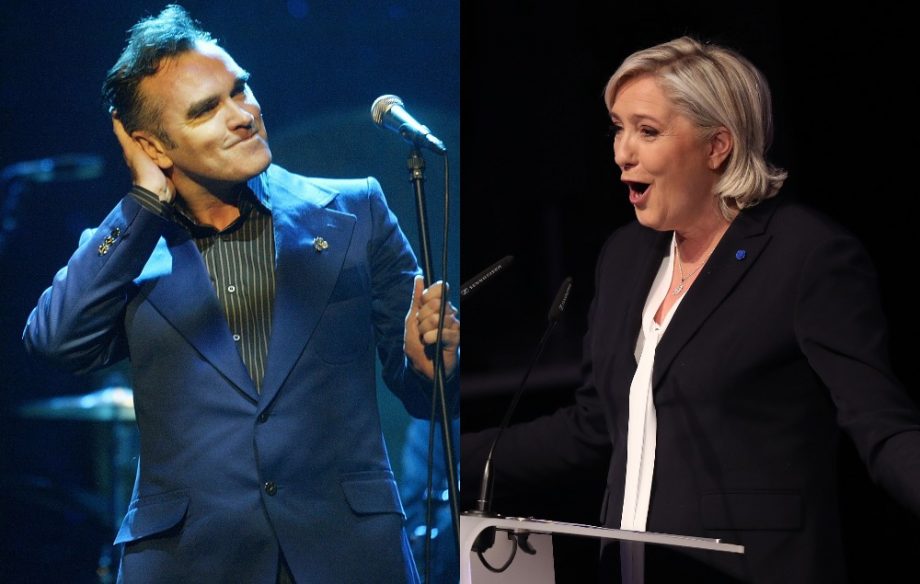 British singer Morrissey claims Marine Le Pen has won, but media is covering it up