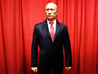 Life-size wax statue of President Putin, Jagodina City Museum, Serbia