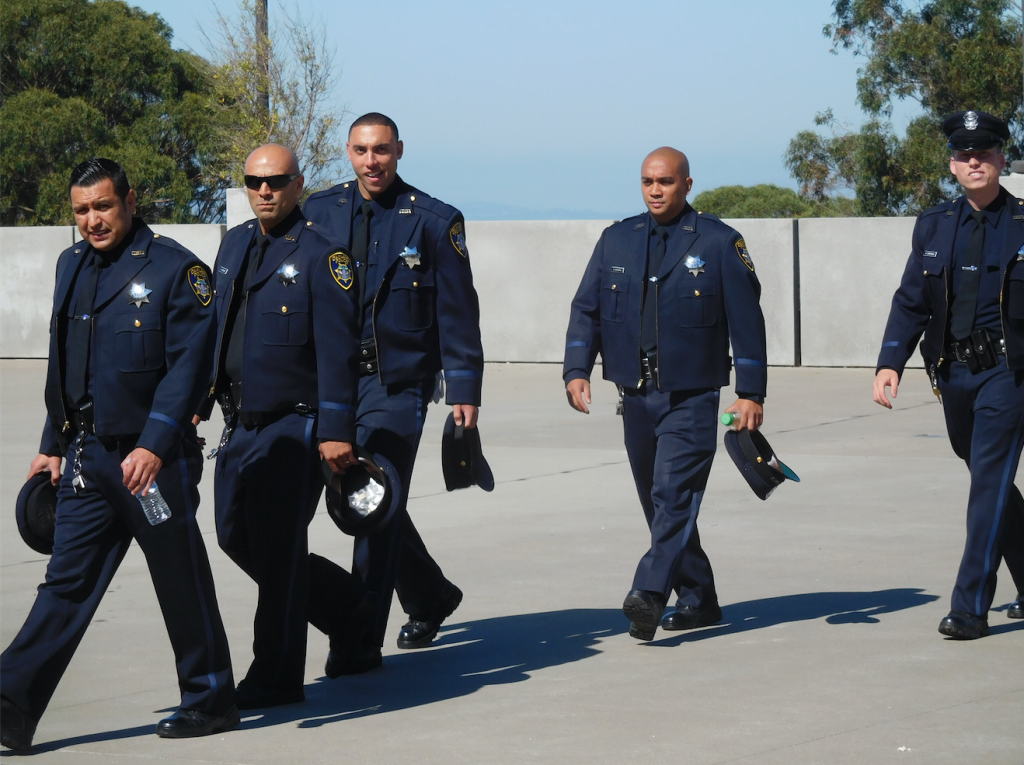Dozens of protestors picketed the secret police ceremony in which Oakland police who should be punished were instead honored and promoted.