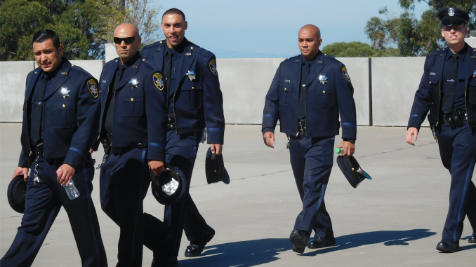 Dozens of protestors picketed the secret police ceremony in which Oakland police who should be punished were instead honored and promoted.