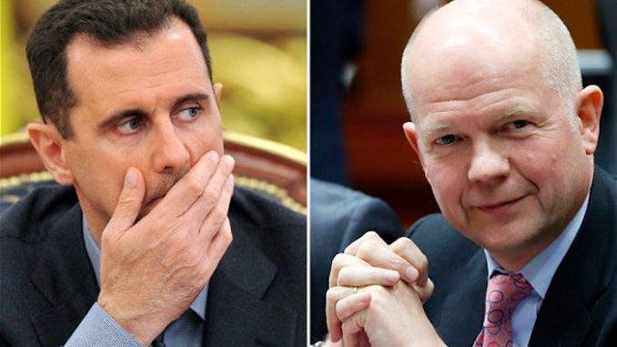 Former British Minister William Hague says UK government supports ISIS in order to oust Assad