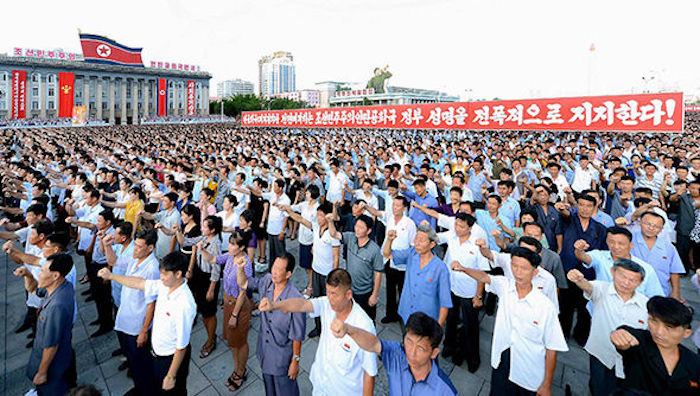 North Koreans sign up to become human bombs