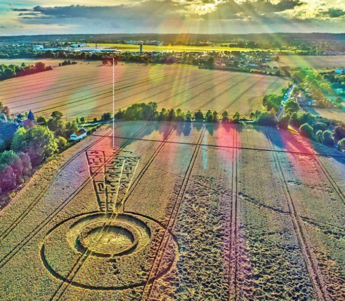 Crop circle appears days before August eclipse