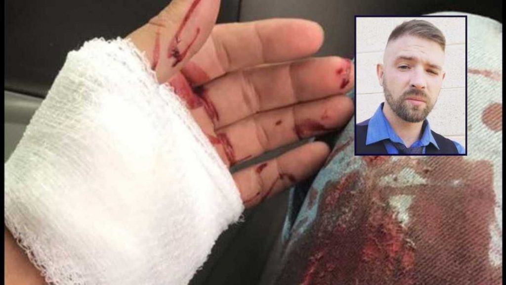 A US Naval Officer has been stabbed by an Antifa member because he is white, blonde and clean-cut.