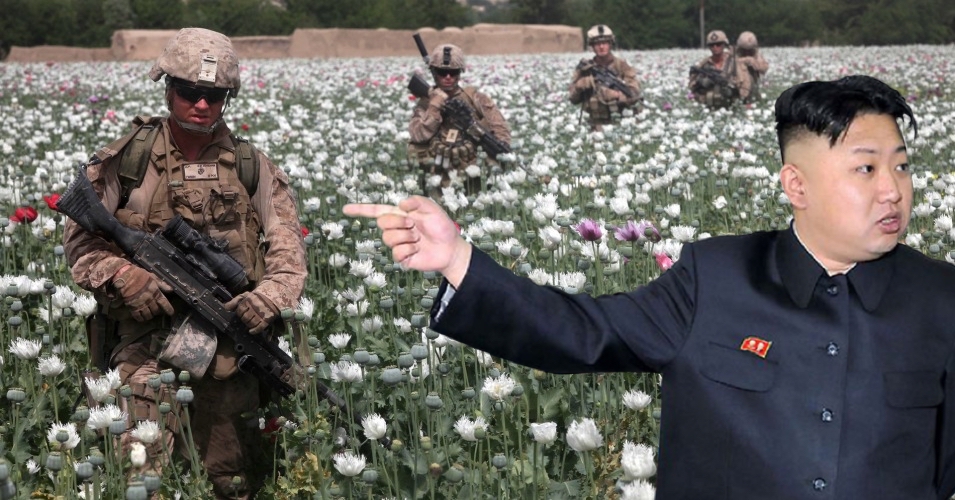 Kim Jong-un says the real reason for war in North Korea is to take control of the country's vast poppy fields
