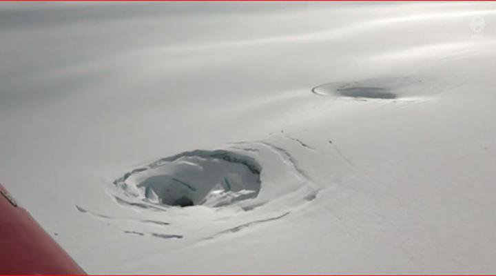 Eruption looms as giant holes open up on Iceland glaciers