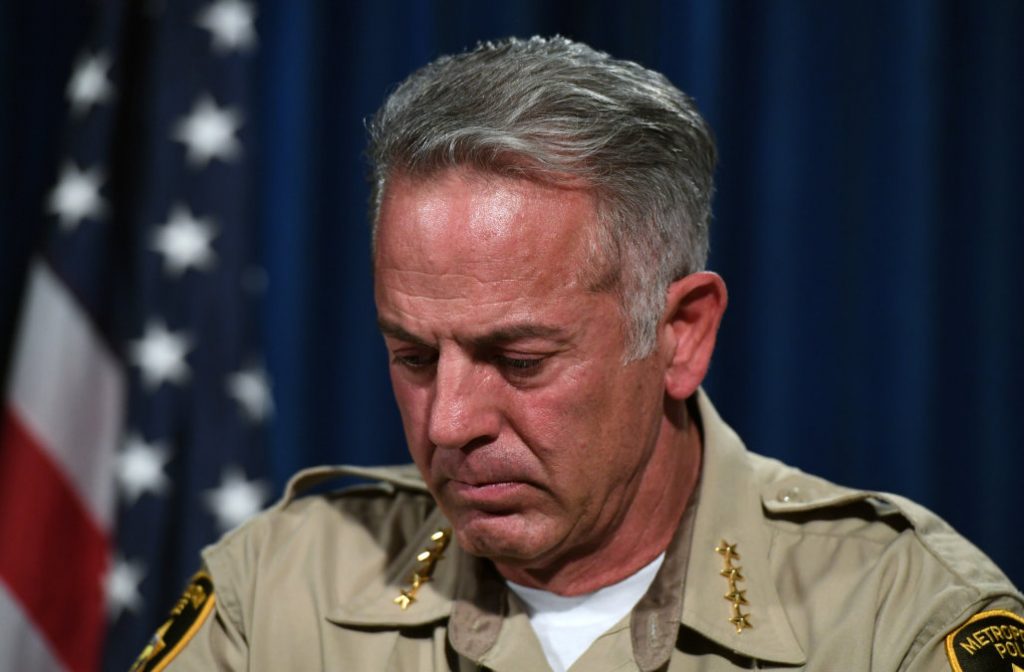 Visibly nervous LVMPD Commander denies Las Vegas conspiracy