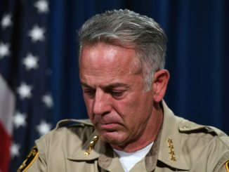 Visibly nervous LVMPD Commander denies Las Vegas conspiracy