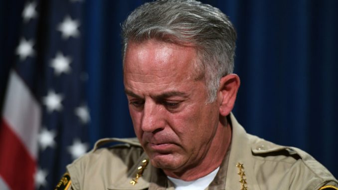 Visibly nervous LVMPD Commander denies Las Vegas conspiracy