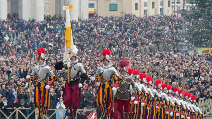 Pope Francis has gathered an army of between "ten to twelve thousand highly trained soldiers" according to estimates by Vatican observers.