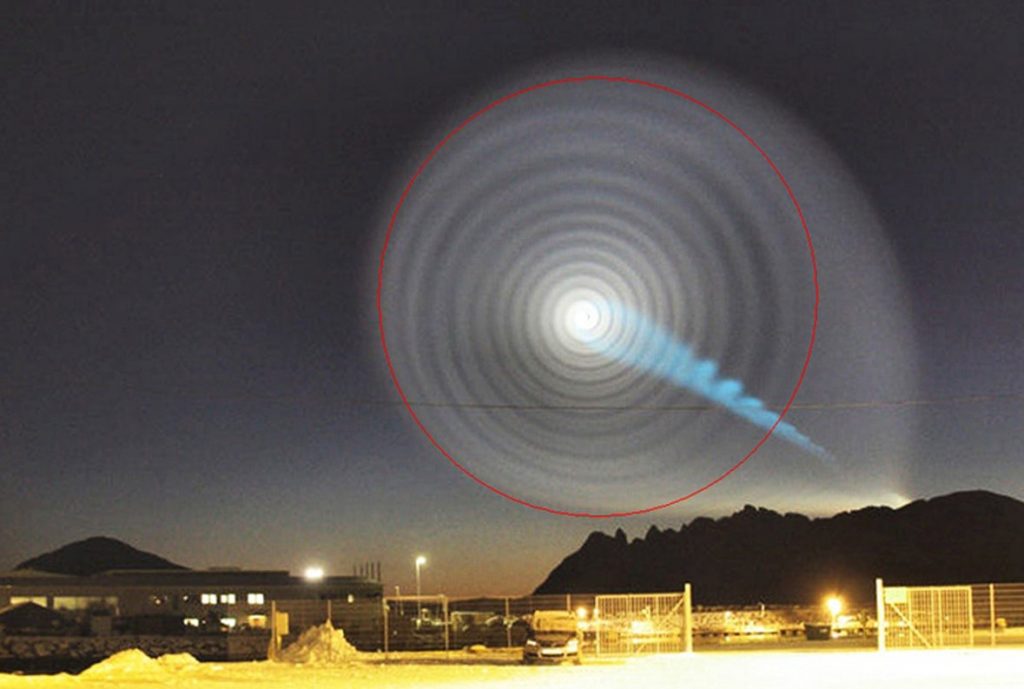 Glowing spirals appear across Russia
