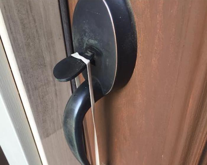 Criminals are using a sinister new technique involving a rubber band to victimize unsuspecting people in their homes across America.