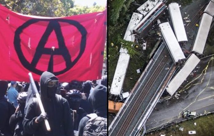 Police confirm Antifa terrorists responsible for train derailment in Washington