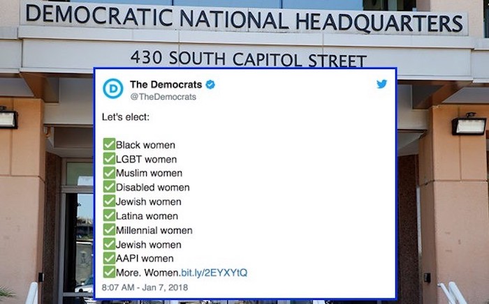 Democratic Party ban white Christian women from joining