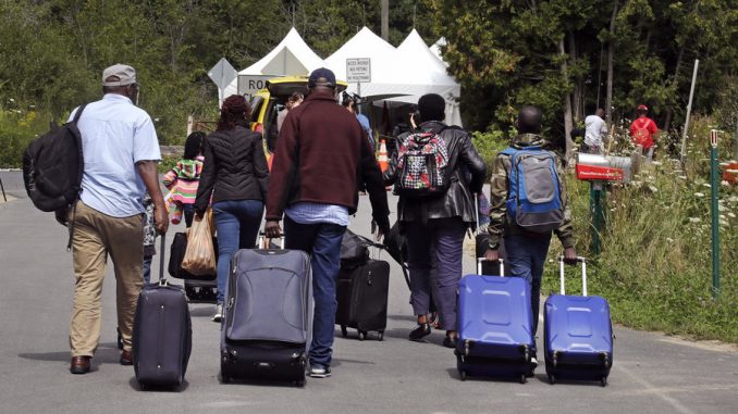 Dozens of tents have been set up on the US-Canadian border by the Canadian Army in order to "welcome asylum seekers" to the country.