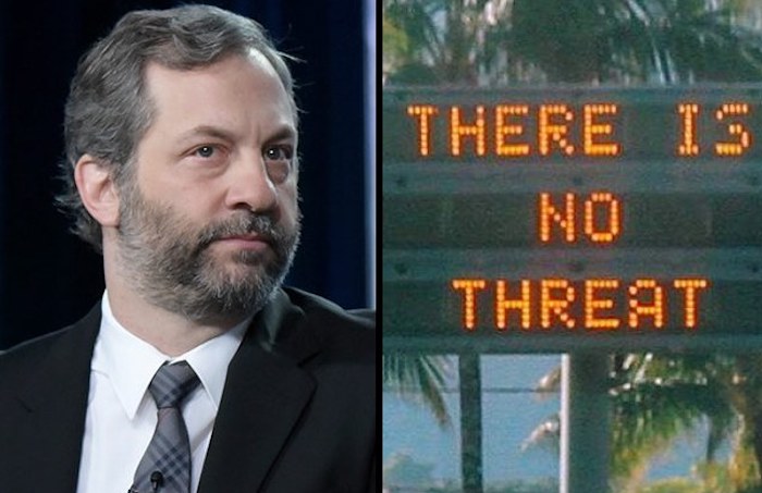 The government are covering up the truth about the Hawaiian missile alert false alarm, according to filmmaker Judd Apatow.