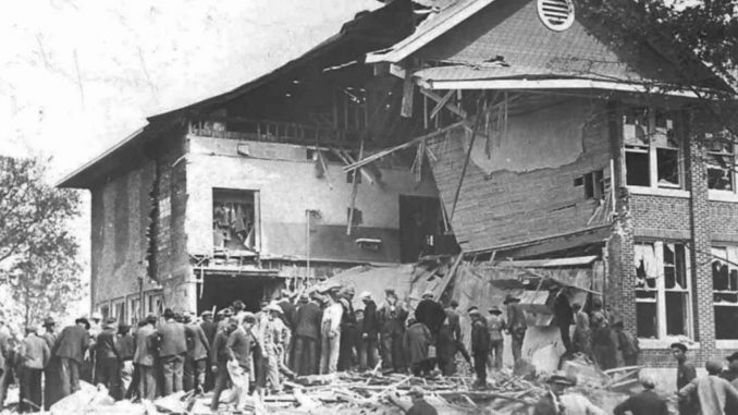 The deadliest school attack in US history has been scrubbed from the history books as it doesn't involve the use of a gun