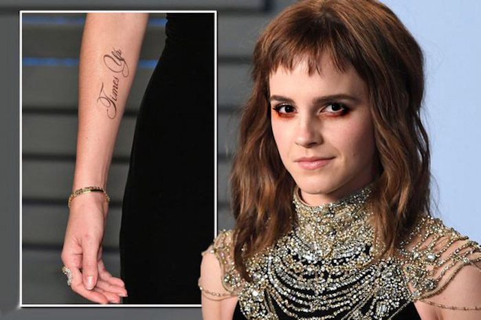Emma Watson flaunts time's up tattoo with huge spelling mistake
