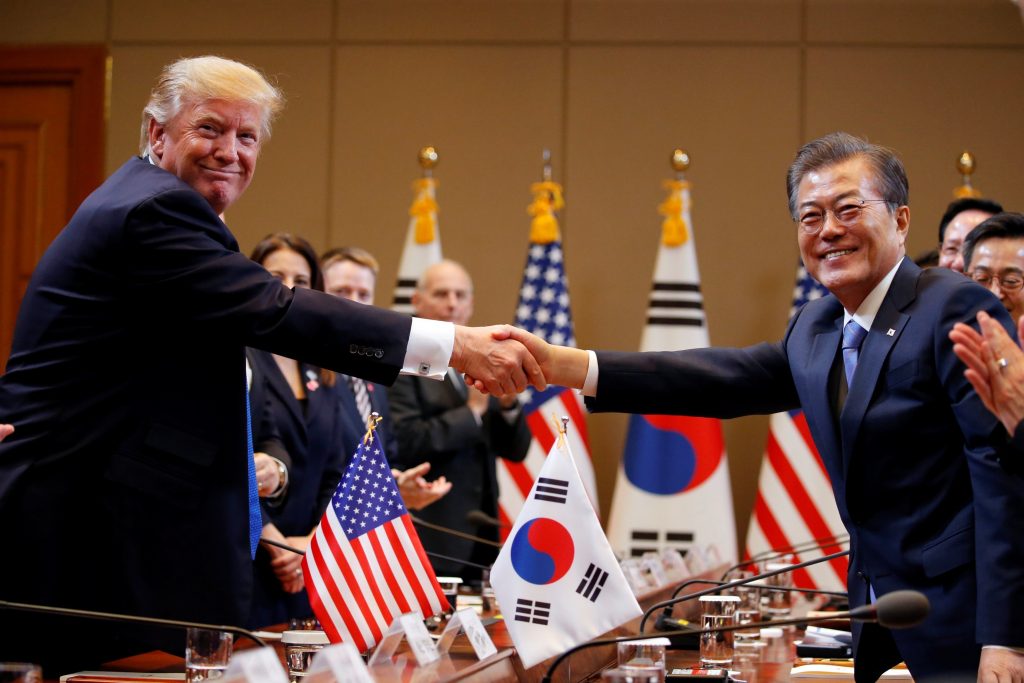 President Trump negotiates peace deal between North and South Korea