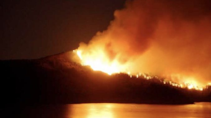 Part of sex offender Jeffrey Epstein's private island caught on fire Friday, following an earthquake.