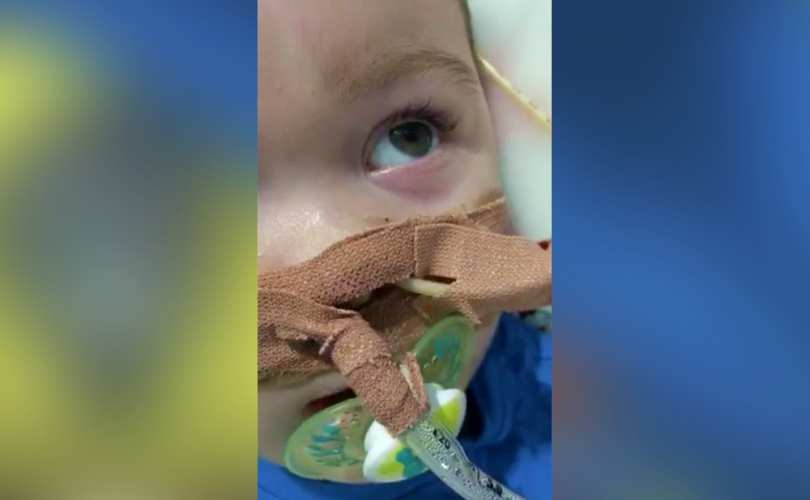 Video of baby Alfie Evans day before scheduled euthanazia shows alert and happy baby