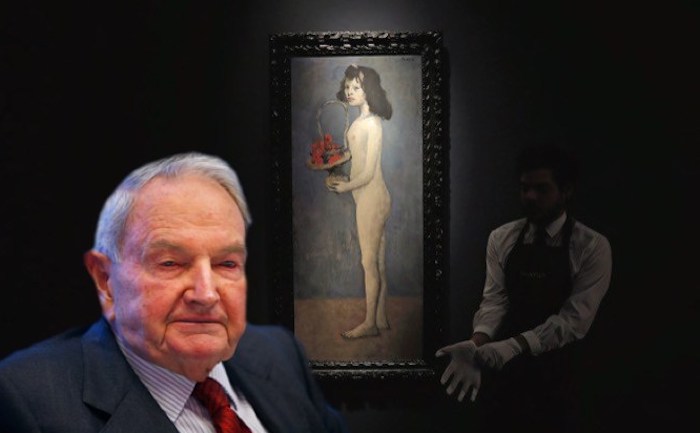 A controversial Picasso painting of a child prostitute owned by the Rockefellers has been sold for a world record price at Christie's recent auction in New York City.