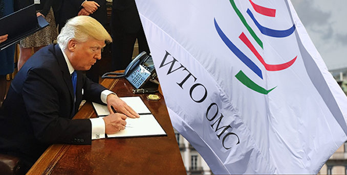 Trump announces withdrawal from World Trade Organization