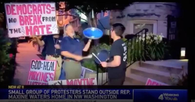 Protestors demand Maxine Waters arrest outside her home