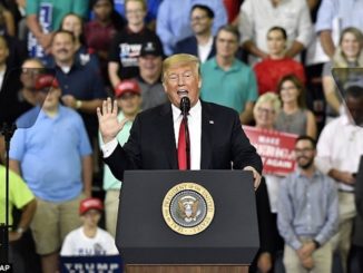 Trump promises fans at Indiana rally that 'crooked Hillary' will be behind bars soon