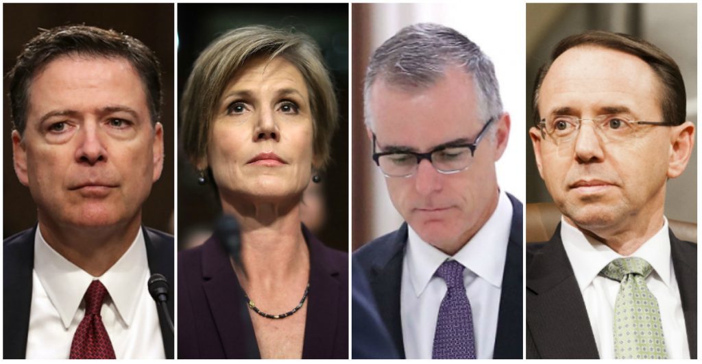 Trump says FISA judge should prosecute Comey, Yates, McCabe, Rosenstein