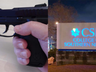 A College of Southern Nevada professor caused a campus-wide alert after shooting himself in the arm "to protest President Donald Trump".