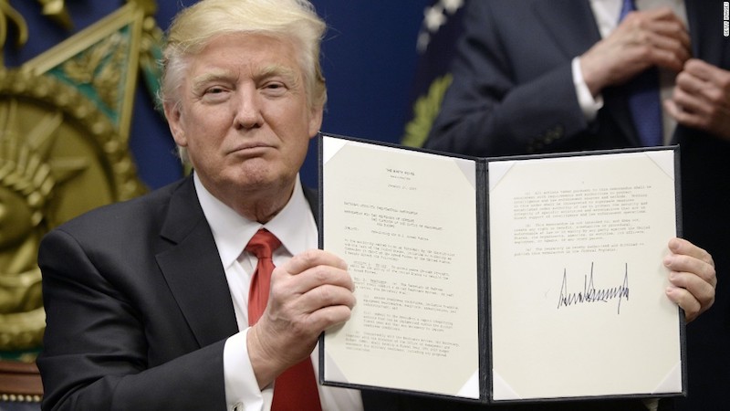 President Trump has laid the groundwork to block migrants from receiving visas or green cards if they cannot speak English to a proficient level.