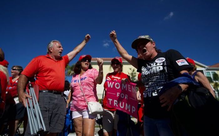 Many employers in Florida's south-west are giving staff the day off Wednesday so they can make the pilgrimage to Hertz Arena on Halloween night to see President Trump at his Make America Great Again rally.