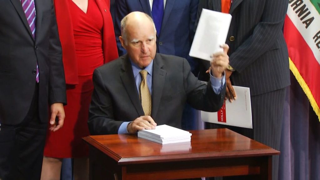 California Gov. Jerry Brown quietly signed legislation two years ago that legalized the dubious practice of "ballot-harvesting" in California, paving the way for Democrats to "find" hundreds of thousands of votes after election day and "legally" flip long-held conservative seats.