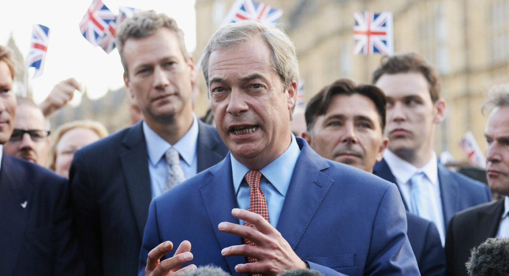Nigel Farage says Brexit and Trump threaten the New World Order